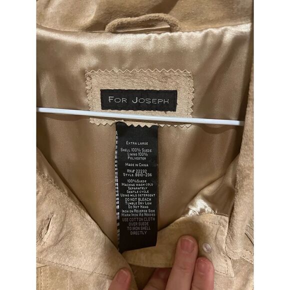 For Joseph Vintage light tans Suede Jacket size XL - Picture 4 of 8